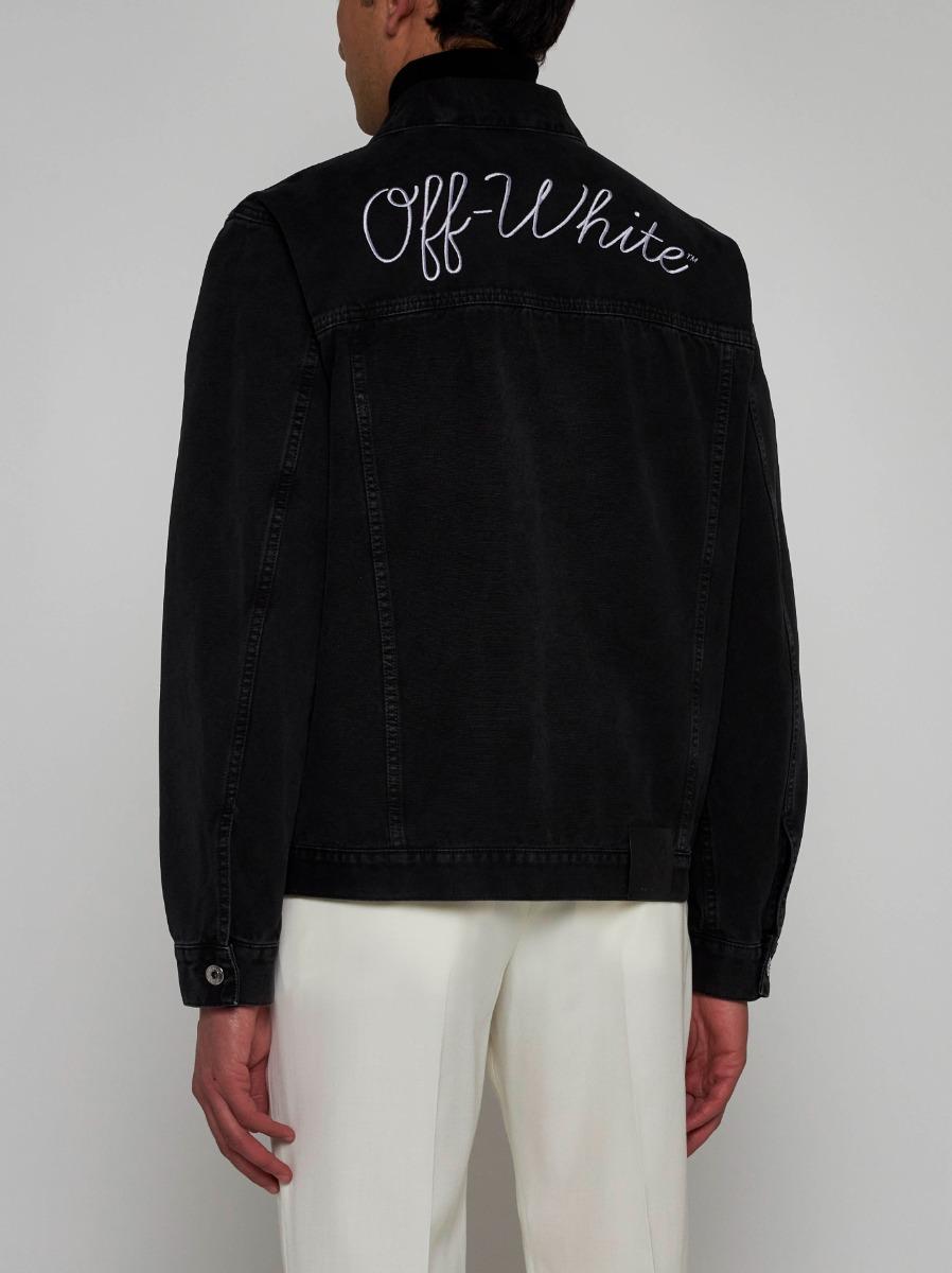 OFF WHITE Giacca in denim con logo Economico