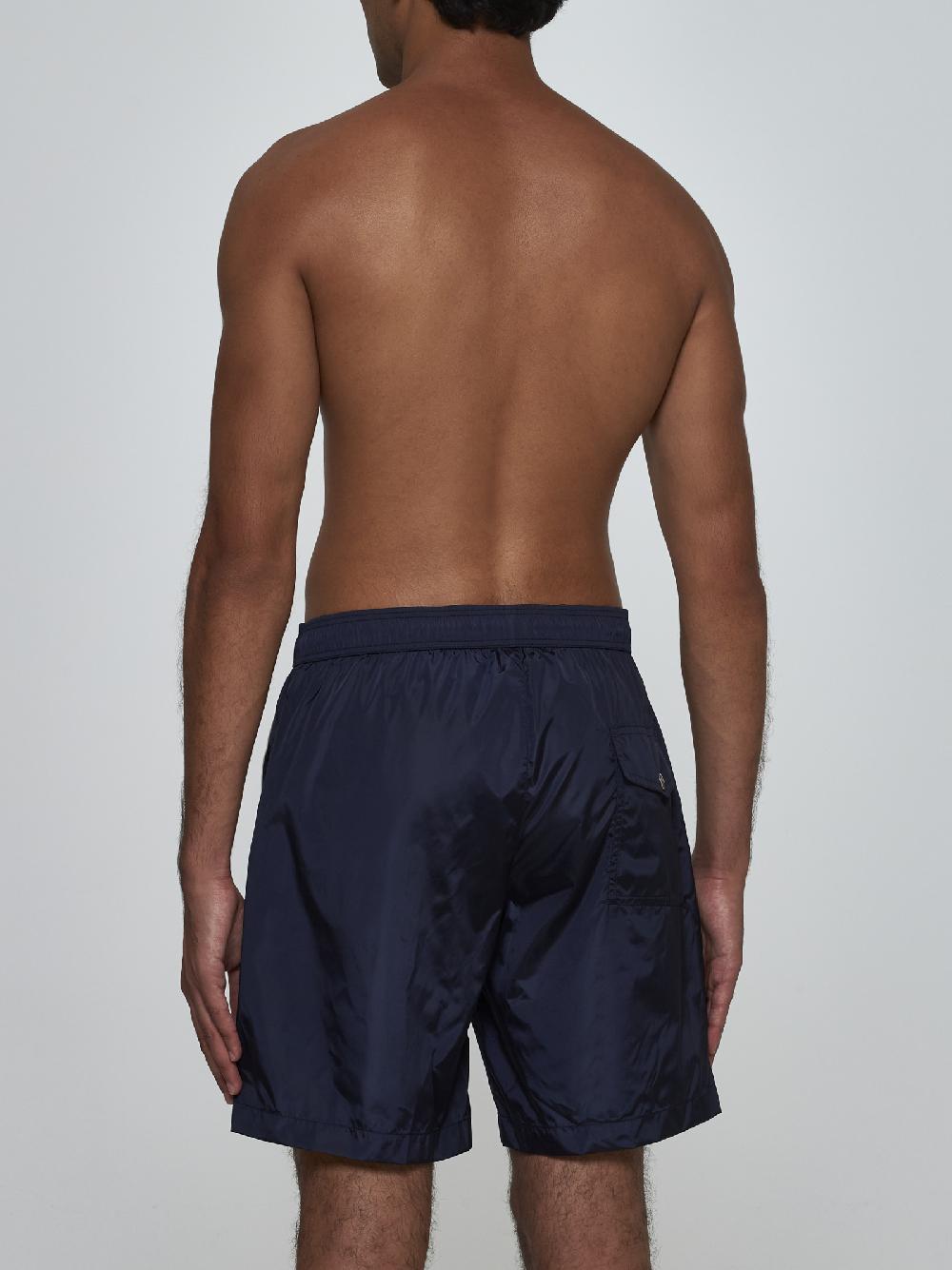 MONCLER Shorts da mare con logo In Vendita