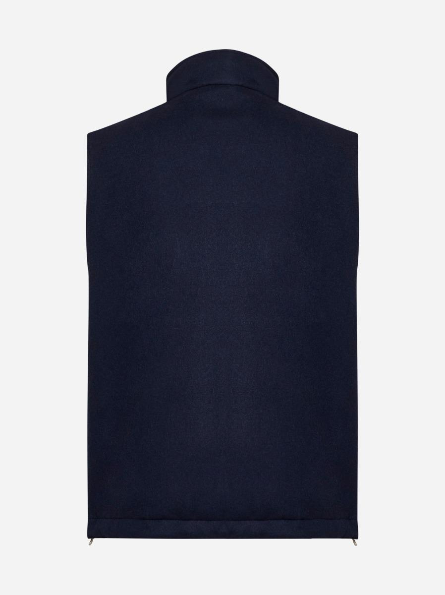 BRUNELLO CUCINELLI Gilet imbottito in flanella blu I Più Venduti