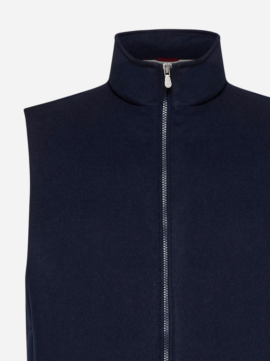 BRUNELLO CUCINELLI Gilet imbottito in flanella blu I Più Venduti