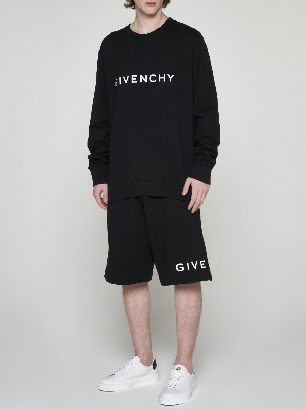 GIVENCHY Felpa in cotone con logo Nuova