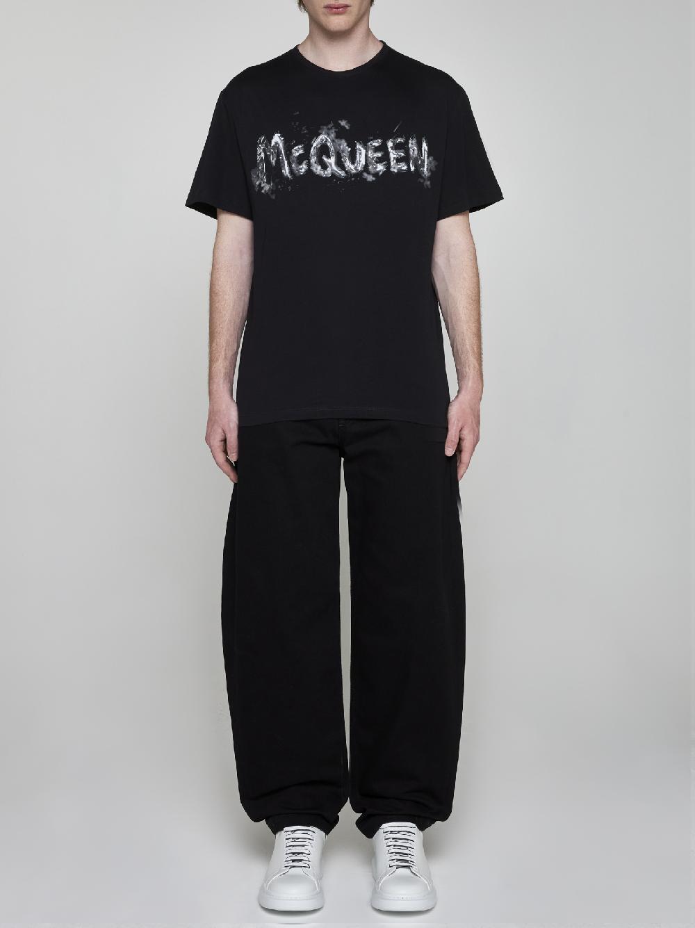 ALEXANDER MCQUEEN T-shirt in cotone con logo Moda