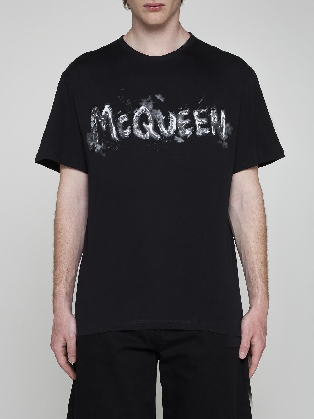 ALEXANDER MCQUEEN T-shirt in cotone con logo Moda