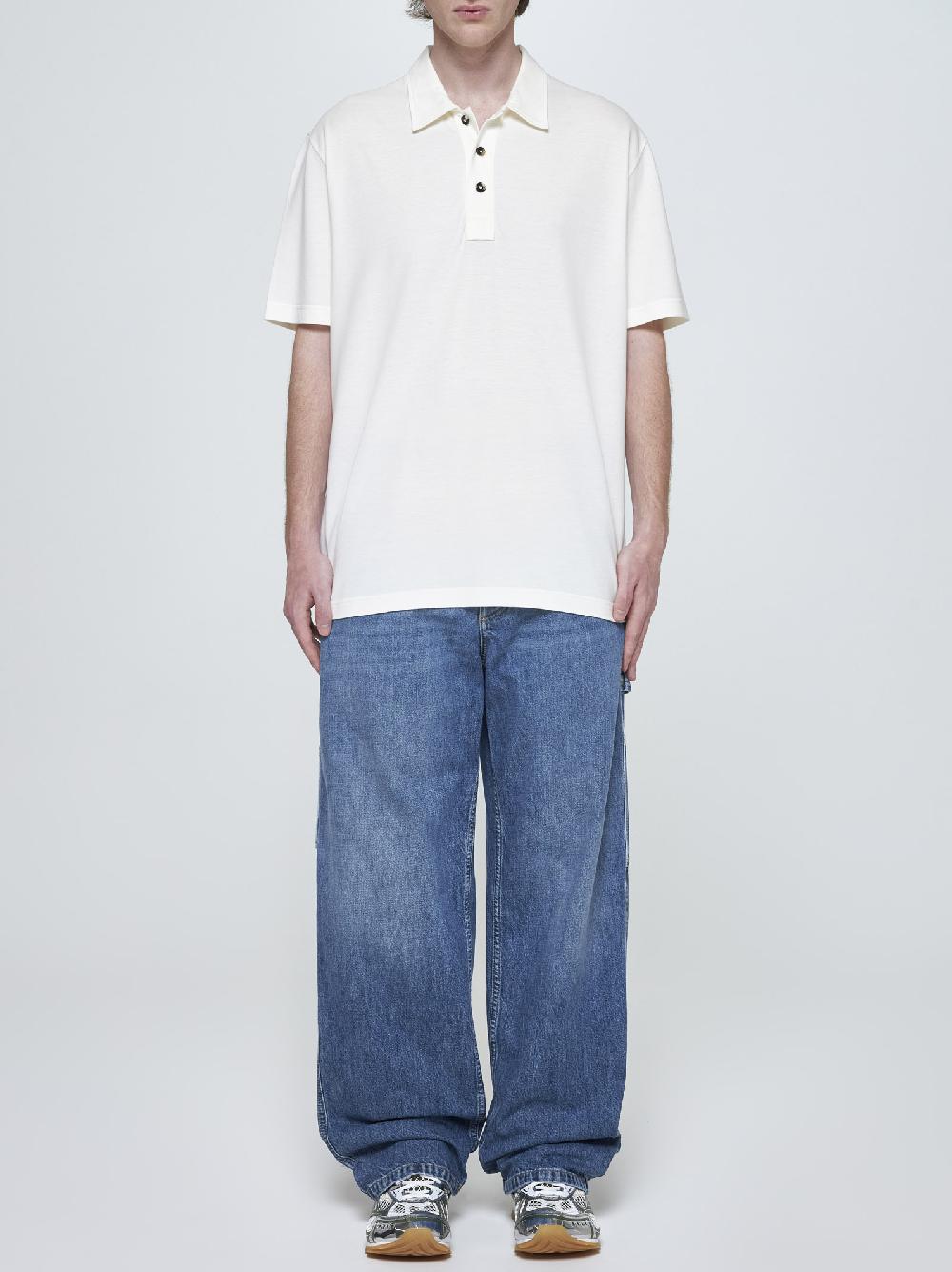 BOTTEGA VENETA Polo misto cotone e lyocell 2025