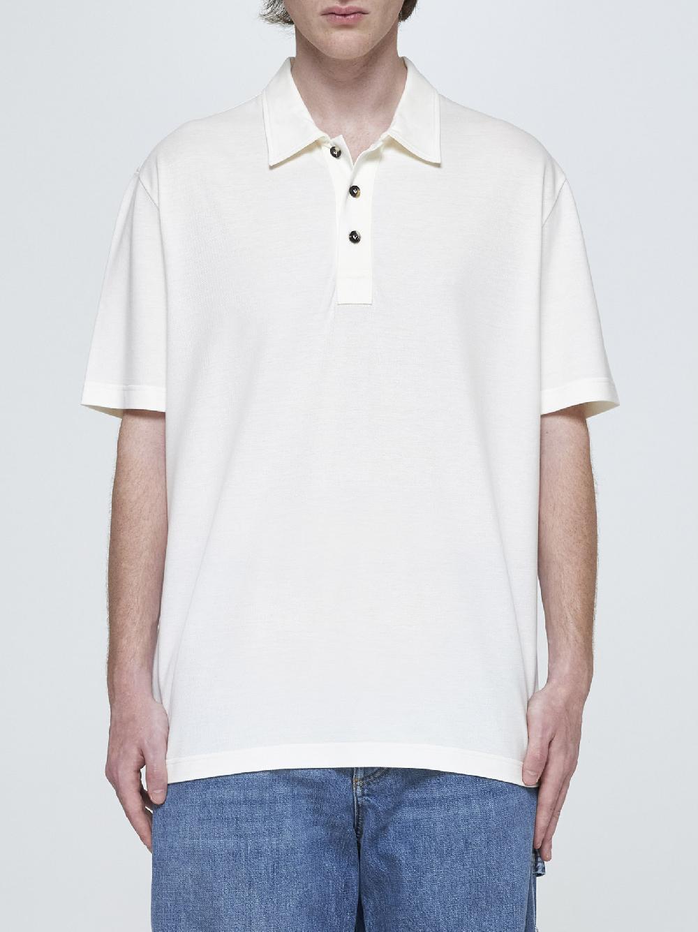 BOTTEGA VENETA Polo misto cotone e lyocell 2025