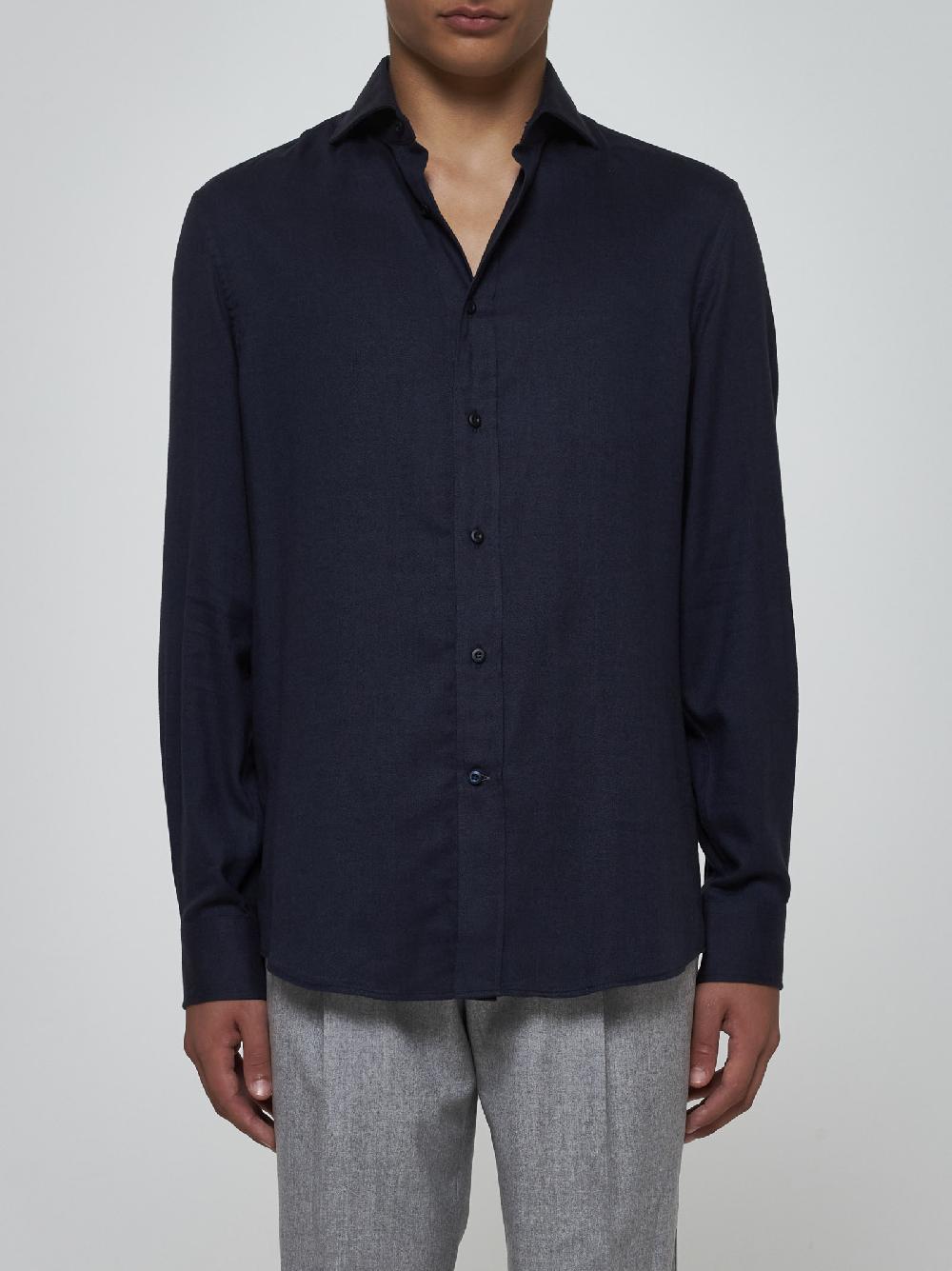 BRUNELLO CUCINELLI Camicia in cotone e lyocell Nuovo