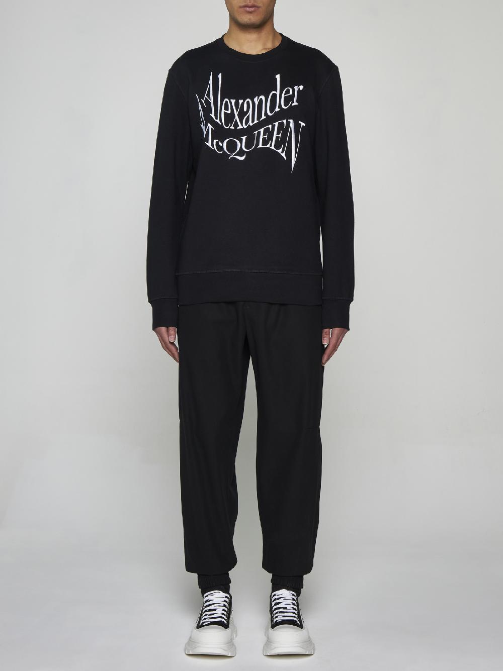 ALEXANDER MCQUEEN Pantaloni in cotone con zip Promozione