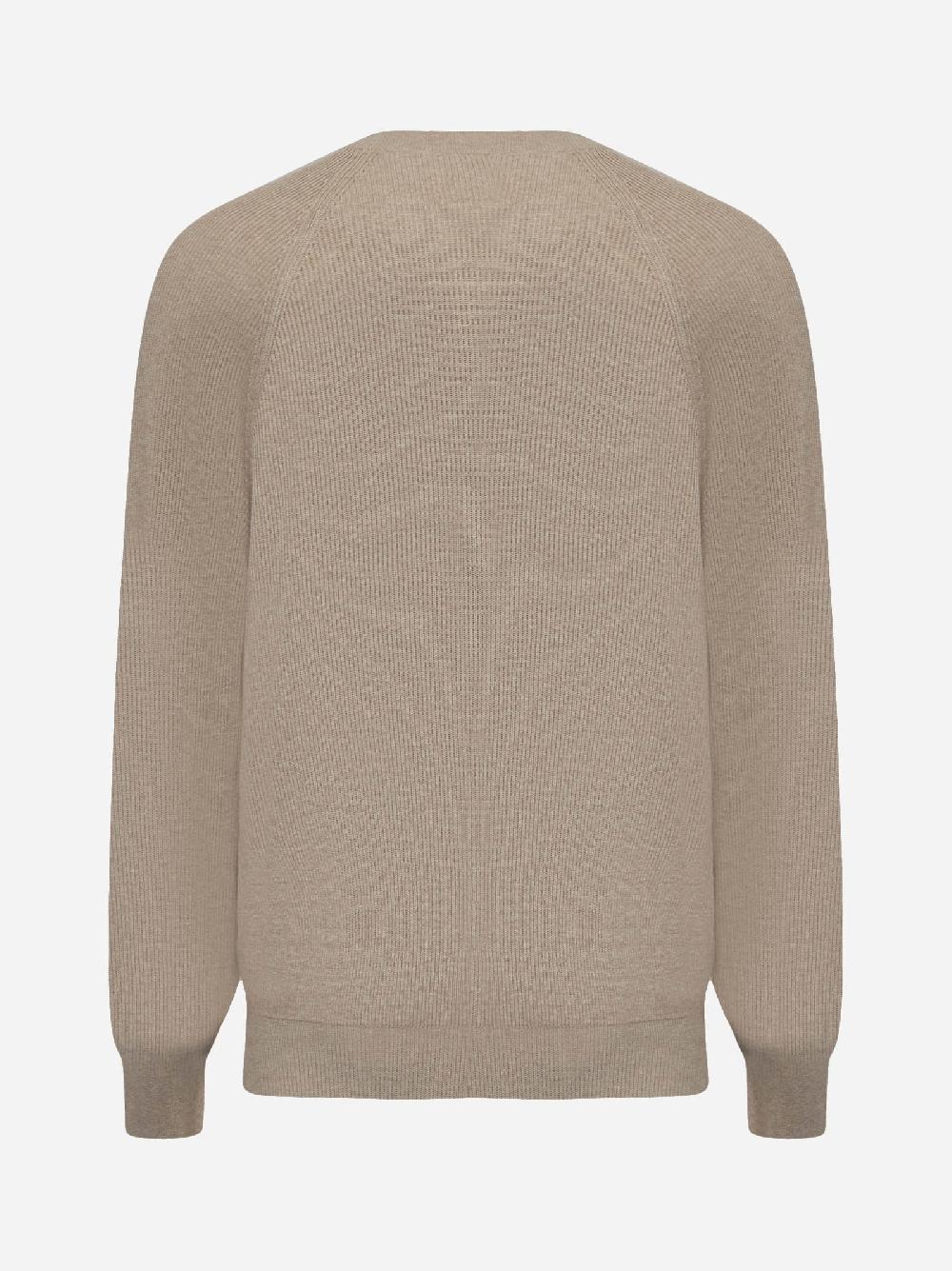BRUNELLO CUCINELLI Maglia girocollo in cotone beige Acquista Ora