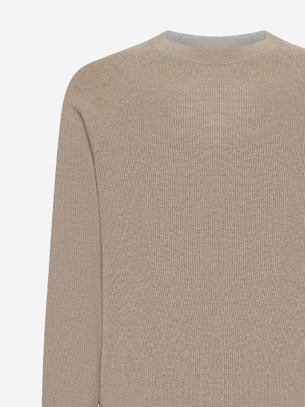BRUNELLO CUCINELLI Maglia girocollo in cotone beige Acquista Ora
