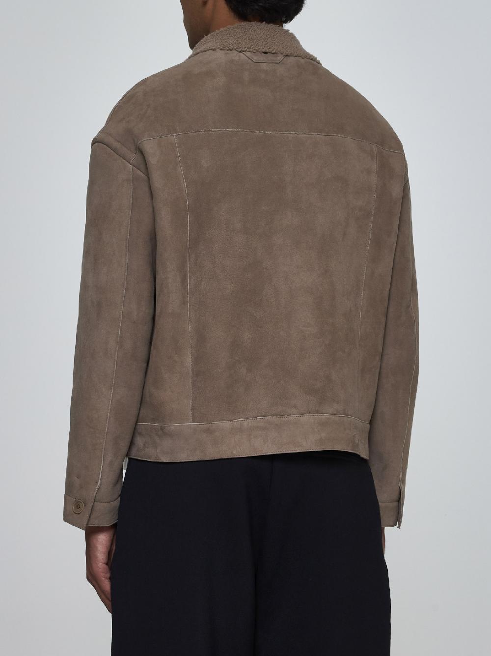 SALVATORE SANTORO Giacca in suede e shearling Prezzo Ridotto