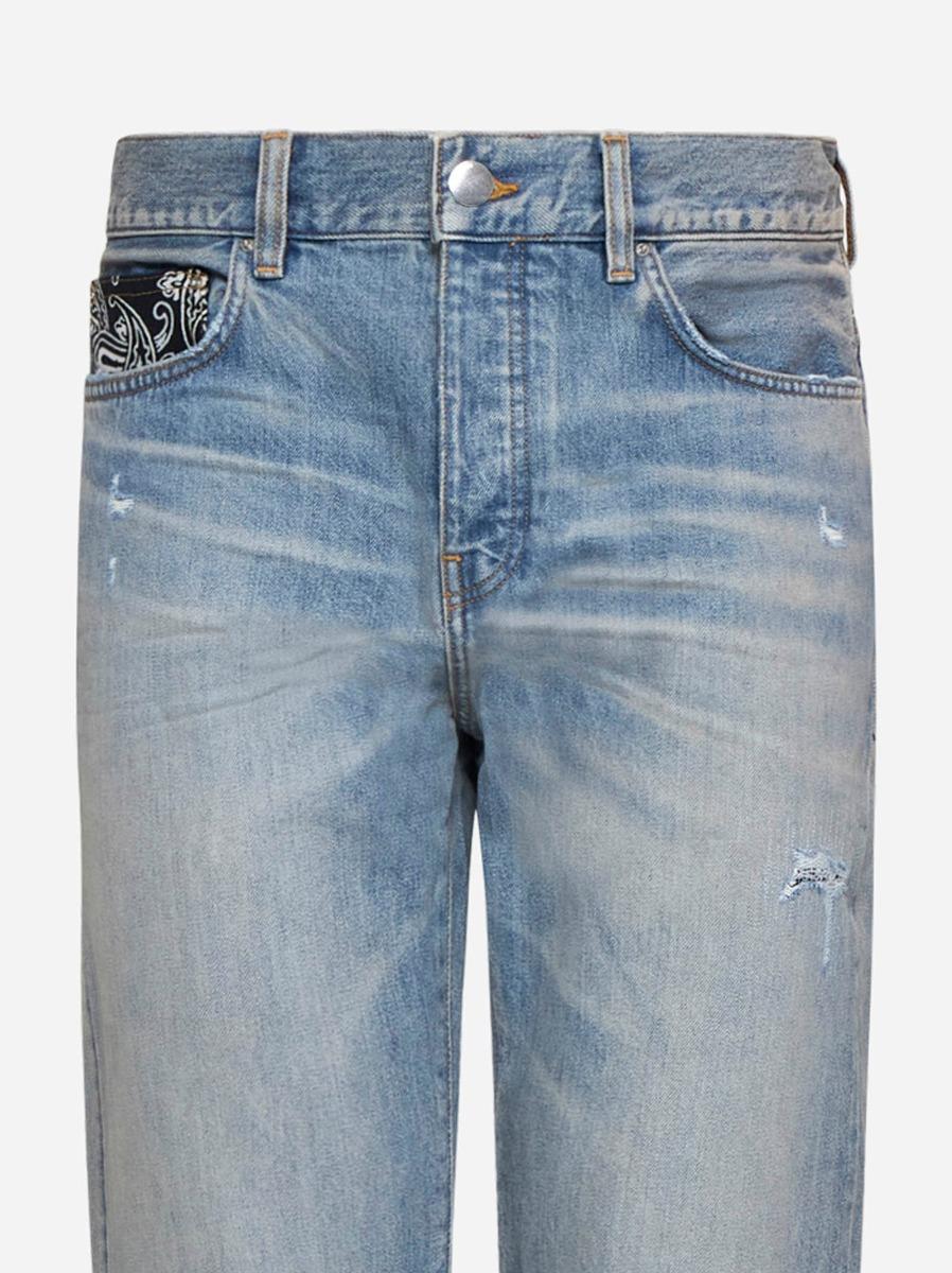 AMIRI Jeans Bandana Repair Straight azzurro Offerta