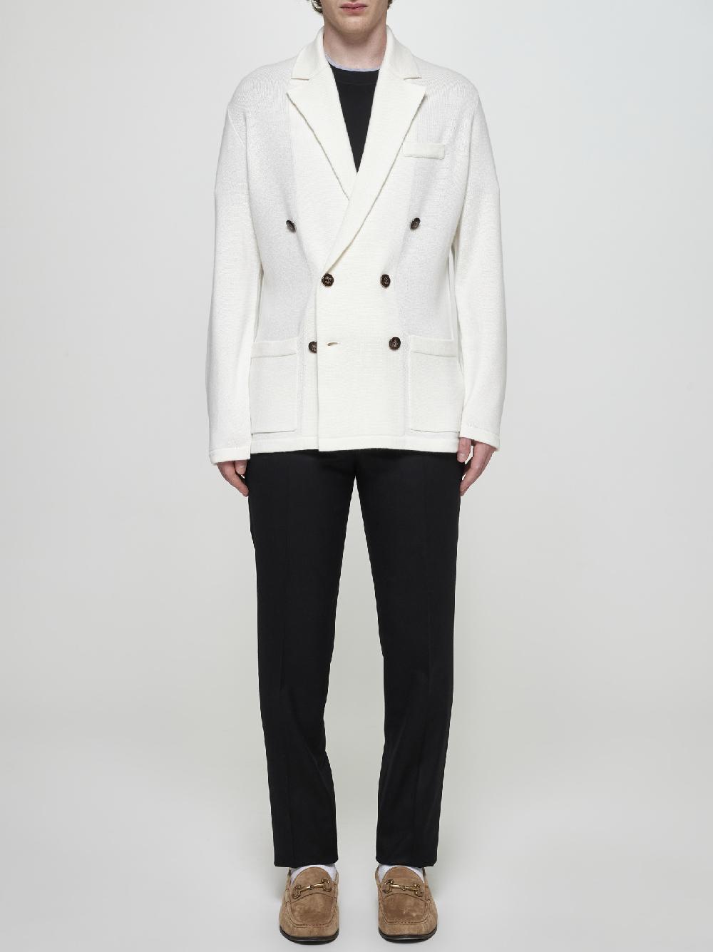 BRUNELLO CUCINELLI Cardigan stile giacca in cashmere bianco Online