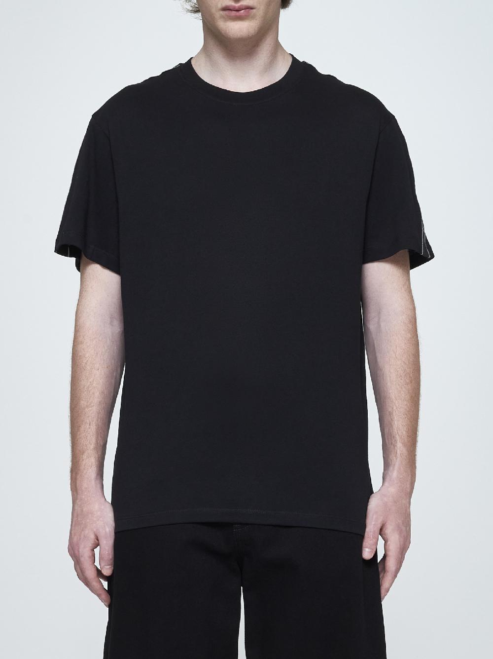 ALEXANDER MCQUEEN T-shirt in cotone con logo-tape Hotsell