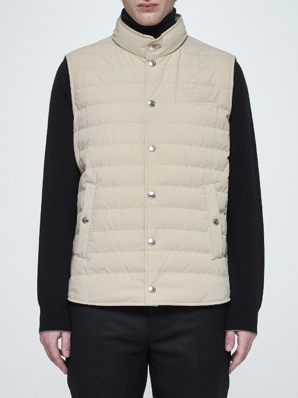 BRUNELLO CUCINELLI Gilet in nylon trapuntato Saldi Di Fabbrica
