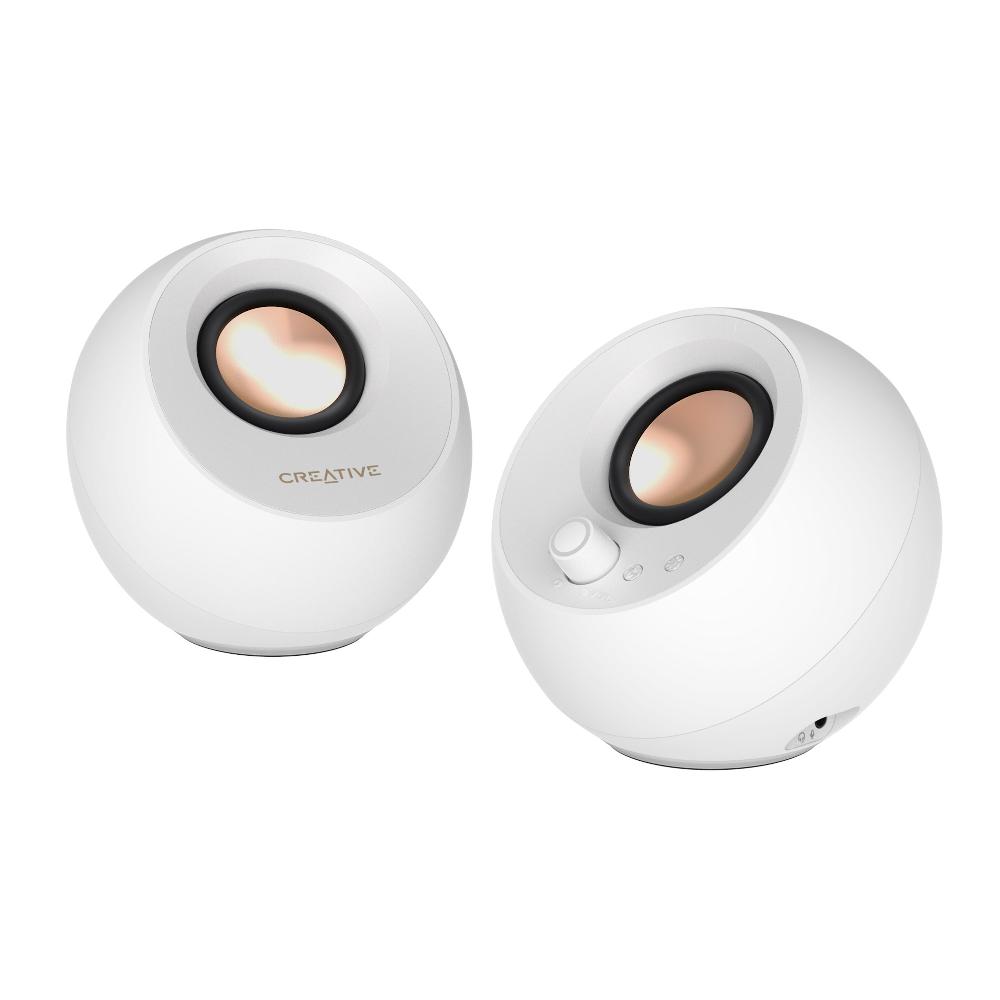 Creative Pebble Pro Altoparlanti minimalisti USB-C 2.0 per computer con Bluetooth® 5.3 e illuminazione RGB personalizzabile Moda