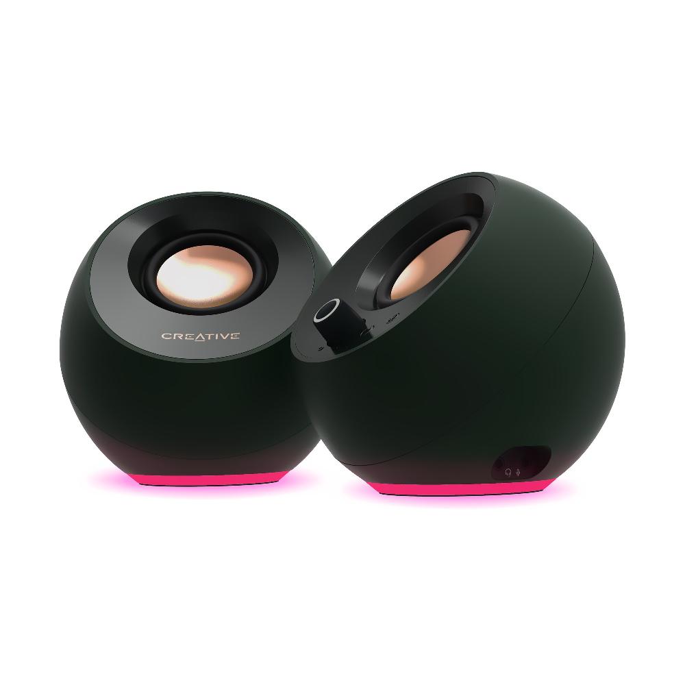 Creative Pebble Pro Altoparlanti minimalisti USB-C 2.0 per computer con Bluetooth® 5.3 e illuminazione RGB personalizzabile Moda