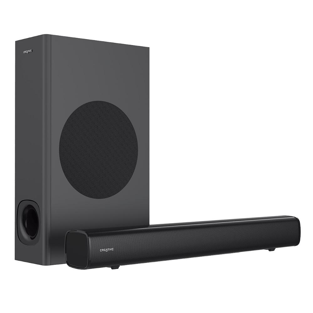 Creative Stage Soundbar Creative Stage under-monitor a 2.1 canali ad alte prestazioni con subwoofer per TV computer e schermi ultrawide Consegna Veloce