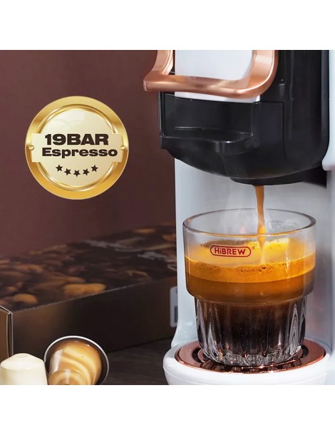 ﻿HiBREW H2B Caffettiera 5 in 1 con linea di livello dell'acqua macchina per caffè a capsule caldo/freddo a 19 bar Nuova