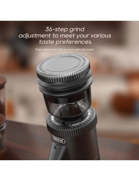 HiBREW G5 Macinacaffè elettrico macinatura a 36 ingranaggi regolabile per Espresso/Turco/Pour Over/Mocca/Drip C Moda