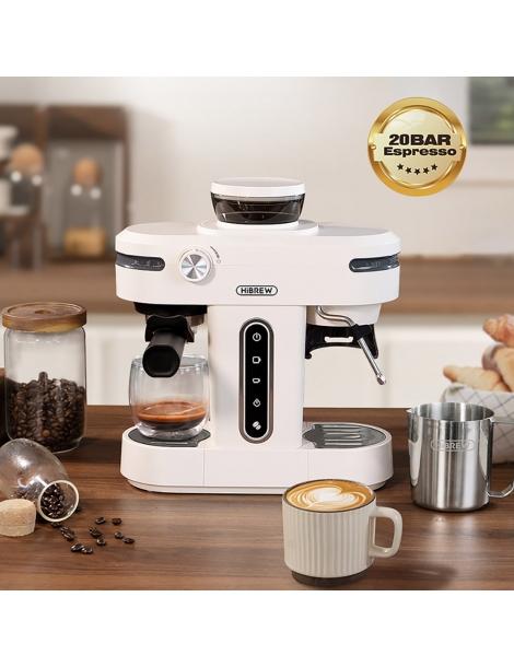 HiBREW H14 Macchina per caffè espresso 20 bar ad alta pressione impostazione macinacaffè a 15 marce - Beige Qualità Garantita
