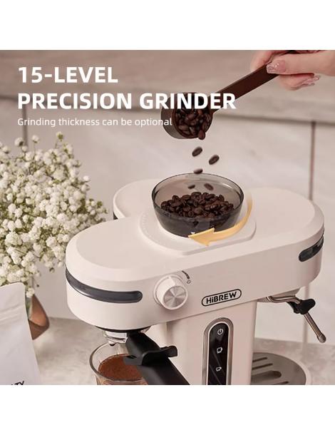 HiBREW H14 Macchina per caffè espresso 20 bar ad alta pressione impostazione macinacaffè a 15 marce - Beige Qualità Garantita