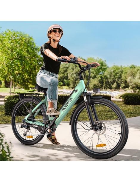 HillMiles MileCity1 Bicicletta elettrica motore da 250W batteria da 36V 13AH pneumatico da 26 pollici - Verde Sconto