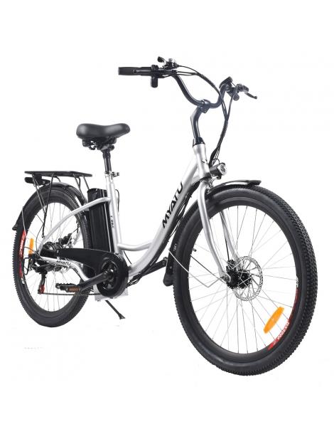 MYATU MYT-TYY Bicicletta elettrica motore 350W batteria 36V 15Ah pneumatici 26*1.95'' velocità massima 25km/h - Bianco I Più Venduti