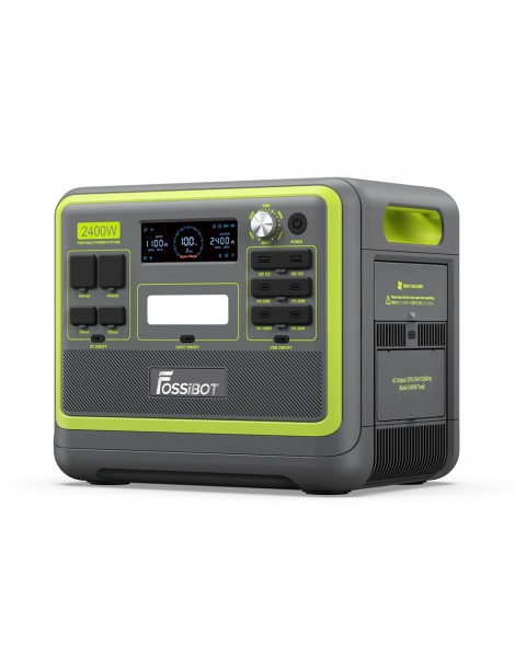 FOSSiBOT F2400 Centrale Elettrica Portatile da 2048Wh/2400W Ricarica Rapida in 1 5 Ore 16 Porte di Uscita - Verde In Saldo