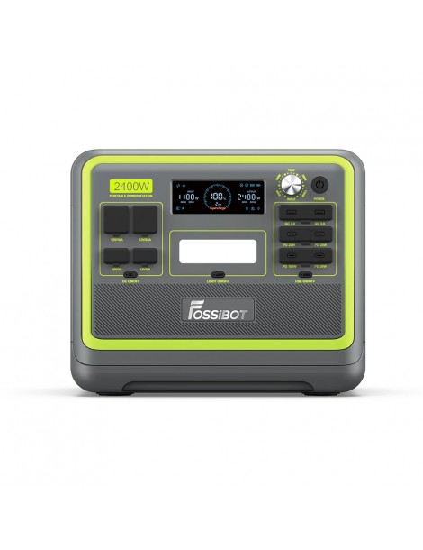 FOSSiBOT F2400 Centrale Elettrica Portatile da 2048Wh/2400W Ricarica Rapida in 1 5 Ore 16 Porte di Uscita - Verde In Saldo