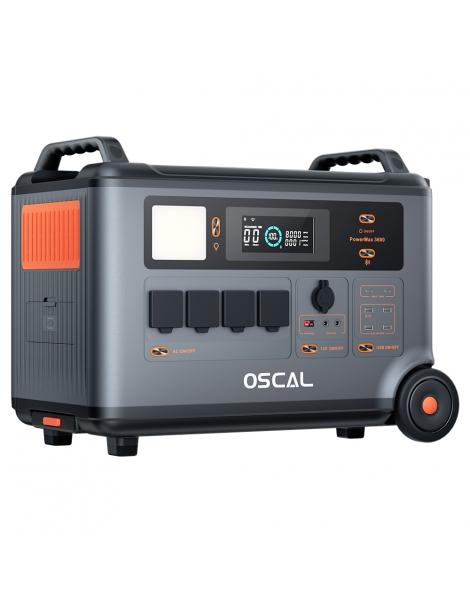 Oscal PowerMax 3600 Stazione di alimentazione robusta batteria LiFePO4 da 3600Wh a 57600Wh 14 uscite Nuova