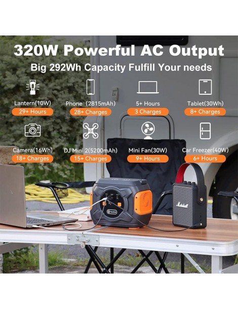 Flashfish A301 320W 292Wh 80000mAh Generatore Solare Portatile per Viaggi all'Aperto Campeggio Casa Versione EU Promozione
