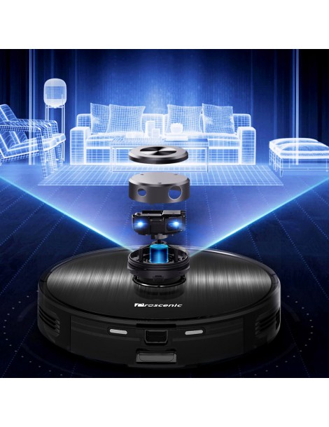 Proscenic M8 Robot Aspirapolvere con Navigazione Lidar 3 in 1 Aspiratore Robot e Mop con una Forte Aspirazione di 2700Pa Offerta per la Festa della Mamma