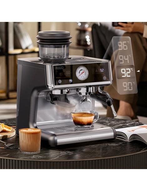 HiBREW H7A Macchina per caffè espresso 20 bar di pressione sistema a doppia caldaia macinino a 30 livelli Spedizione Gratuita