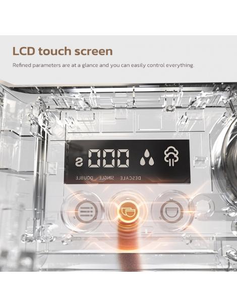 HiBREW H7A Macchina per caffè espresso 20 bar di pressione sistema a doppia caldaia macinino a 30 livelli Spedizione Gratuita