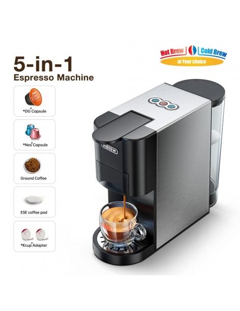 HiBREW H3A 5-in-1 Macchina da caffè 19 Bar di pressione modalità freddo/caldo serbatoio dell'acqua da 800 ml - argento Prezzo Ridotto