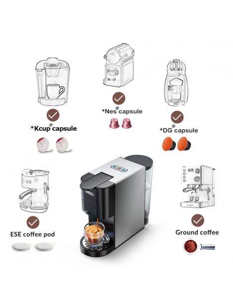 HiBREW H3A 5-in-1 Macchina da caffè 19 Bar di pressione modalità freddo/caldo serbatoio dell'acqua da 800 ml - argento Prezzo Ridotto