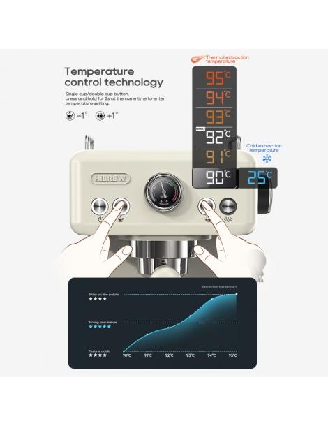 HiBREW H10A Macchina da caffè pressione di estrazione 19 bar temperatura e volume della tazza regolabili - Beige Presa
