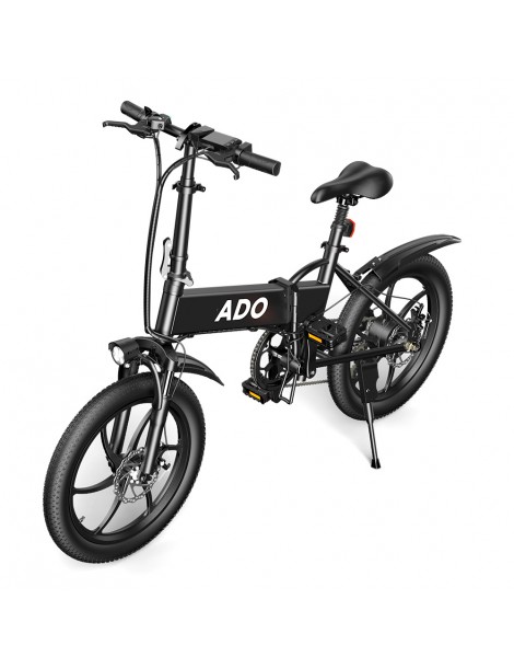 ADO A20+ 250W Bicicletta elettrica pieghevole Telaio 7 velocità Ingranaggi rimovibili Batteria agli ioni di litio 10 4 Ah - Nero 2025