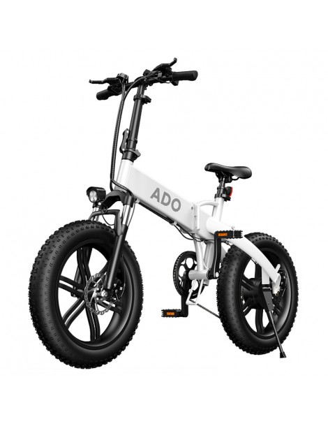 ADO A20F+ Bici Elettrica Pieghevole 250W Motore Mozzo senza Spazzole Batteria 36V 10.4Ah - Bianco Italy