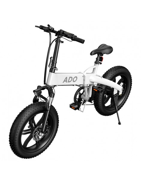 ADO A20F+ Bici Elettrica Pieghevole 250W Motore Mozzo senza Spazzole Batteria 36V 10.4Ah - Bianco Italy