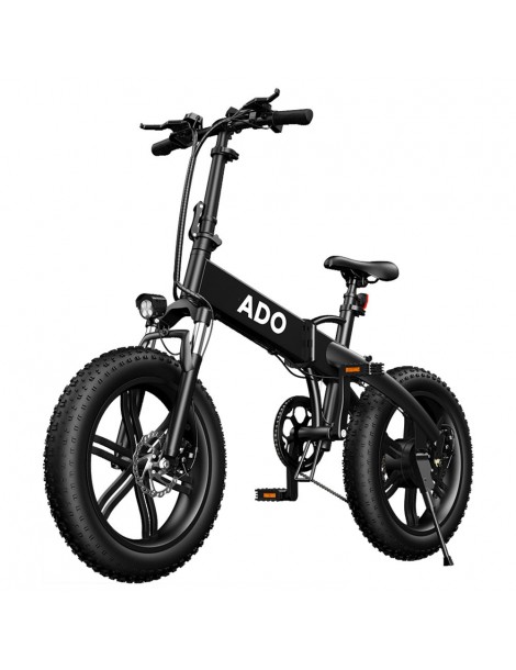 ADO A20F+ Bici Elettrica Pieghevole 250W Motore Mozzo senza Spazzole Batteria 36V 10.4Ah - Nero Italia