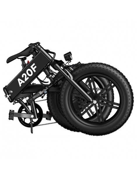 ADO A20F+ Bici Elettrica Pieghevole 250W Motore Mozzo senza Spazzole Batteria 36V 10.4Ah - Nero Italia