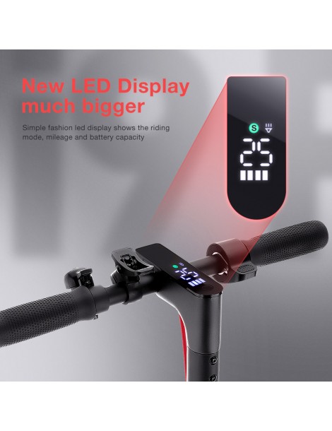 iScooter i9 Pro Scooter elettrico 8 5 pollici Pneumatico a nido d'ape 350W Motore 7 5Ah Batteria 30km/h Velocità massima Nero Convenienza