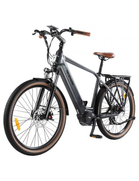 TESWAY COMET-M Bicicletta elettrica con motore centrale motore 500W batteria 48V 14Ah pneumatici 27 5*2 4 pollici - Grigio In Vendita