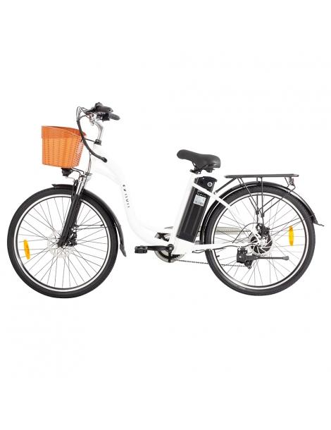 DYU C6 Bicicletta elettrica motore da 350W batteria da 12 5AH - Bianco Vendita Economica
