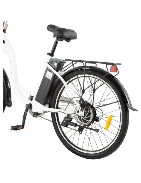 DYU C6 Bicicletta elettrica motore da 350W batteria da 12 5AH - Bianco Vendita Economica