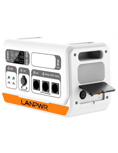 LANPWR 2200PRO 2200W Stazione di alimentazione portatile + 4x pannelli solari da 180W sistema solare da balcone Qualità Garantita
