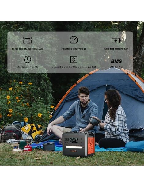 SolarPlay Q2402M 2304Wh Stazione elettrica portatile + SolarPlay T200 200W Pannello solare Consegna Veloce