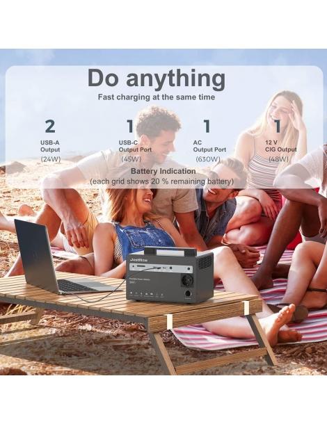 JustNow JNB600 Stazione di alimentazione portatile batteria LiFePO4 da 460Wh picco AC 630W 900W 3500 cicli In Saldo