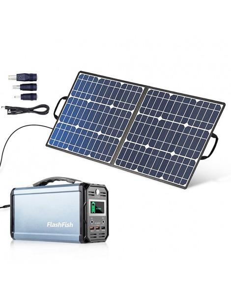 FlashFish SP50 18V/50W Pannello Solare Pieghevole Adattatore DC con Uscita 5V USB 18V DC Per Stazione Elettrica Rilascio limitato